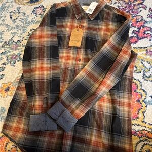 Weatherproof Men's Plaid Button Down Shirt - Red, Blue, and Tan